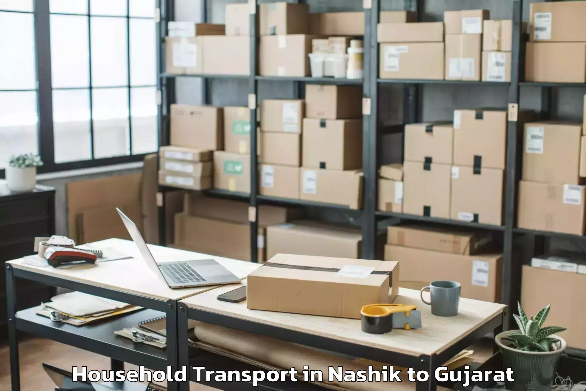 Book Nashik to Modasa Household Transport